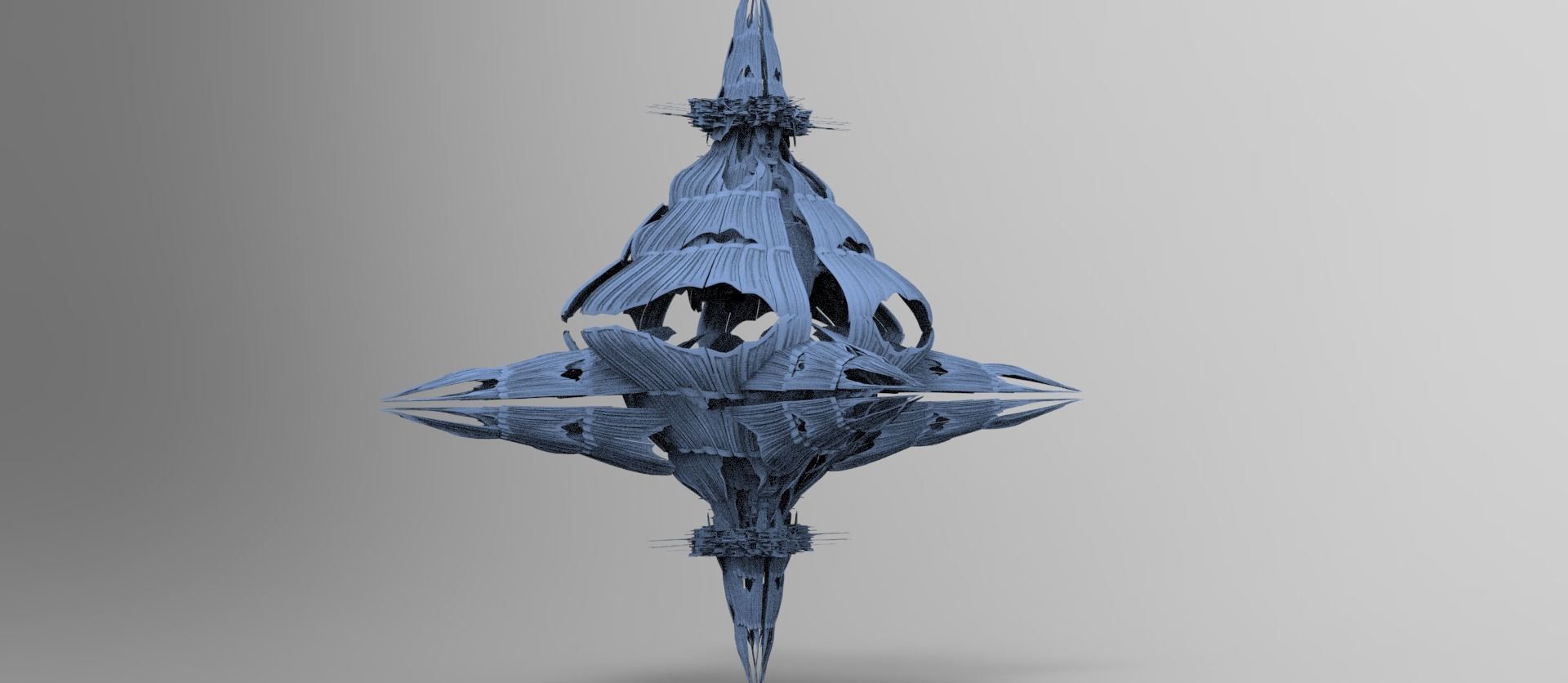 Aster Flower alien Diamond Tower  Low-poly 3D model_1