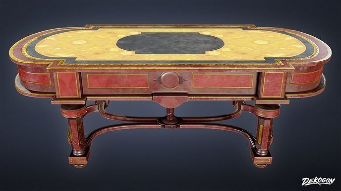 ATTIC - Table 03 - LOW POLY Low-poly 3D model