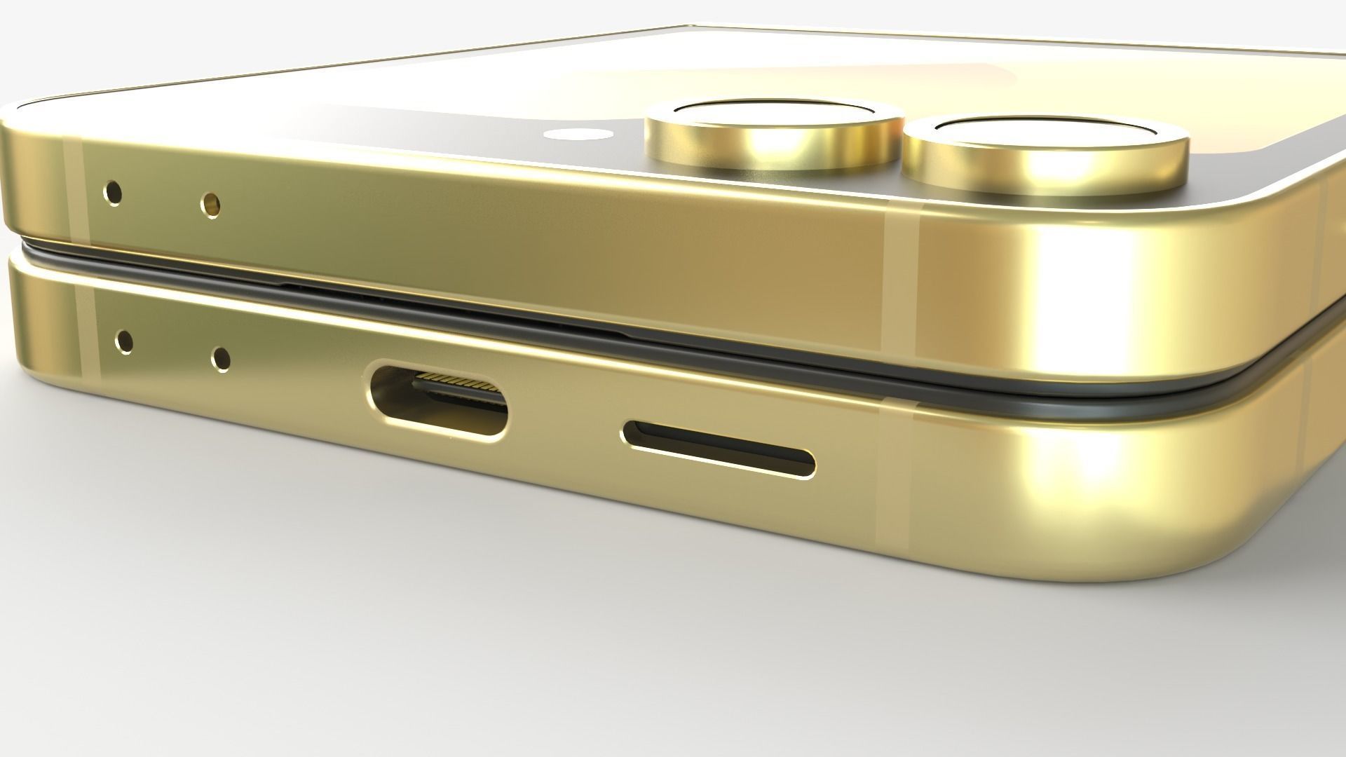 Samsung Galaxy Z Flip 6 yellow 3D model_4