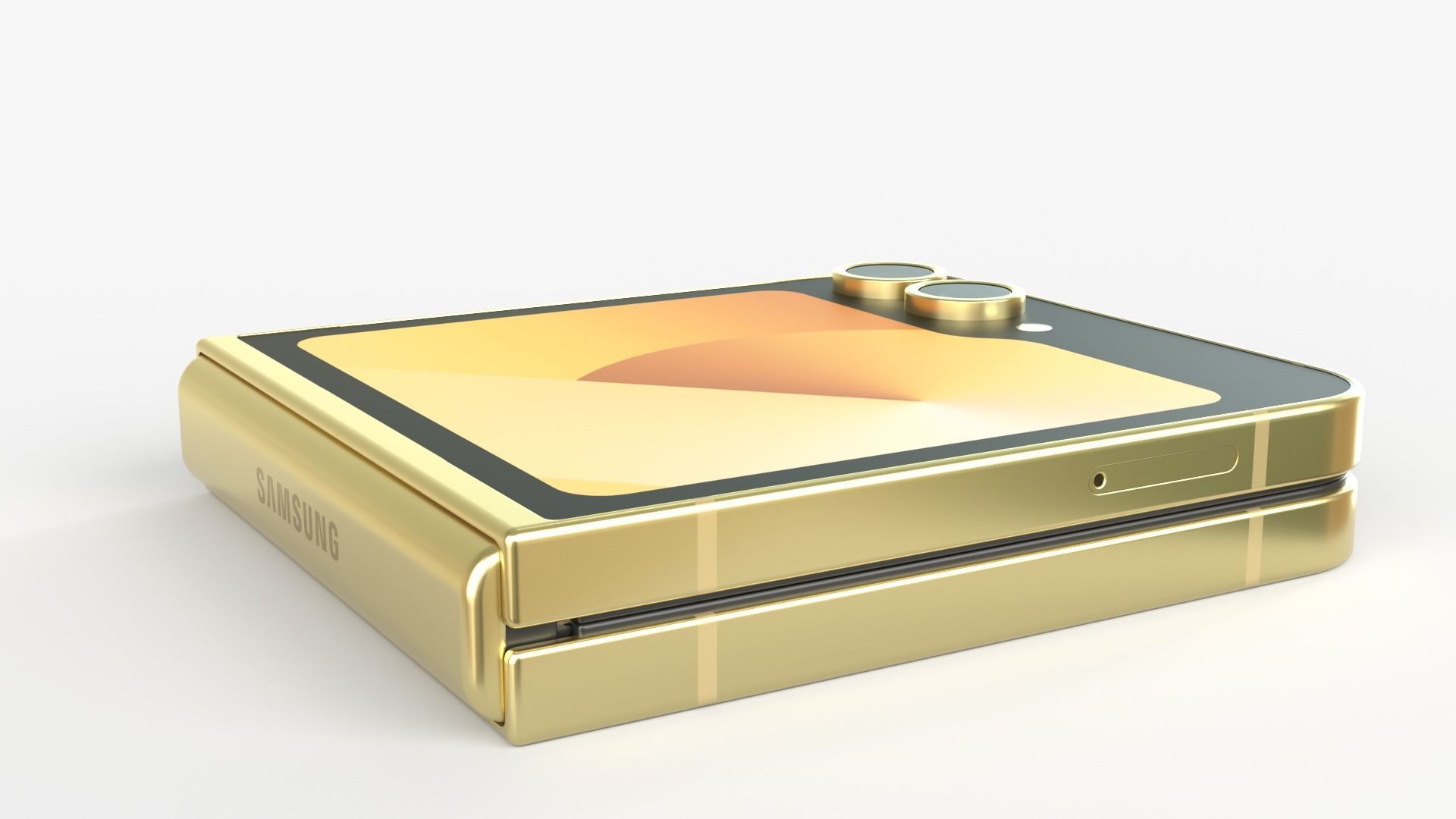Samsung Galaxy Z Flip 6 yellow 3D model_5