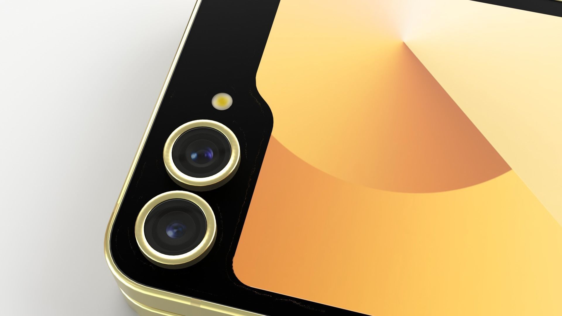 Samsung Galaxy Z Flip 6 yellow 3D model_7