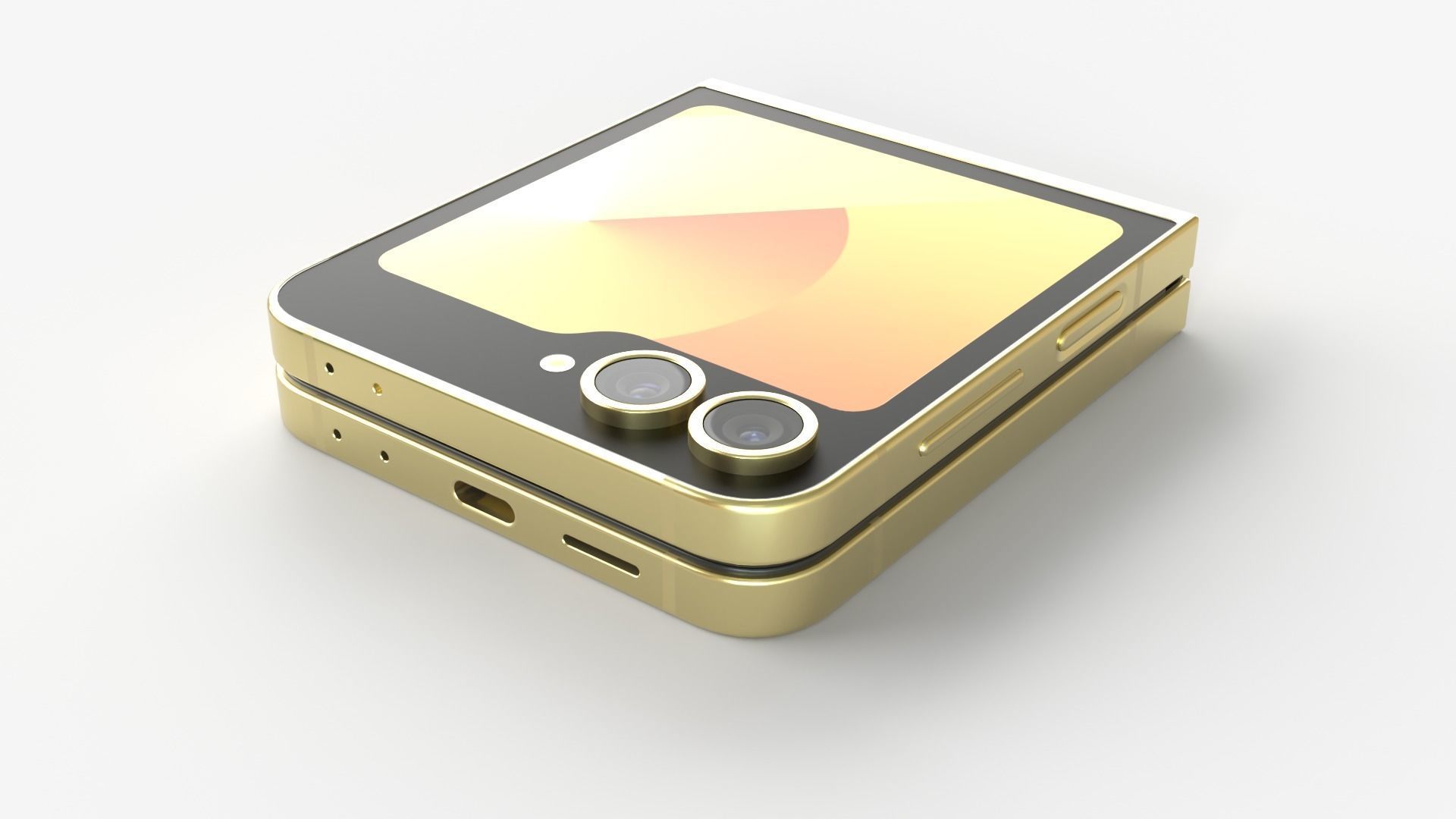 Samsung Galaxy Z Flip 6 yellow 3D model_6