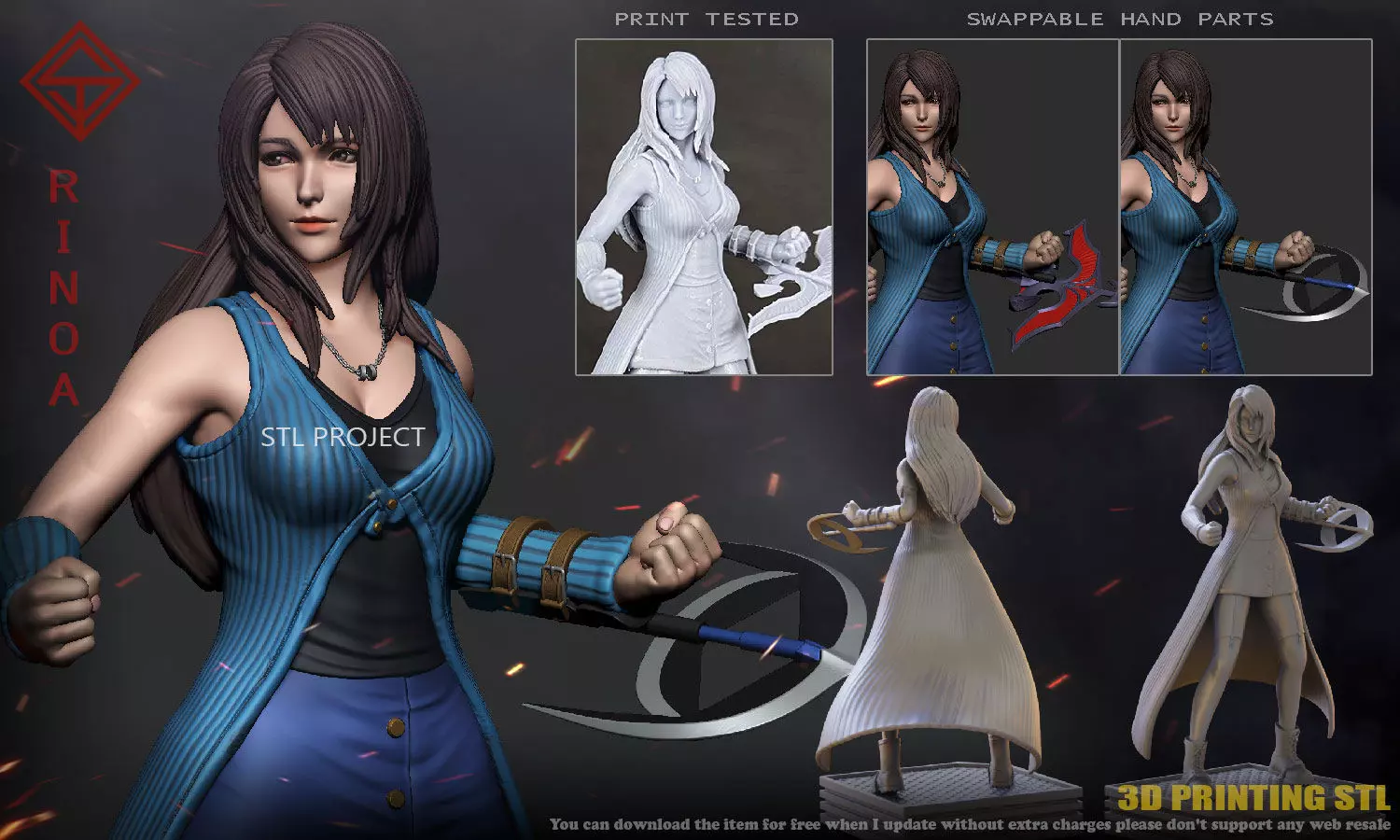 Rinoa 3D print model_0