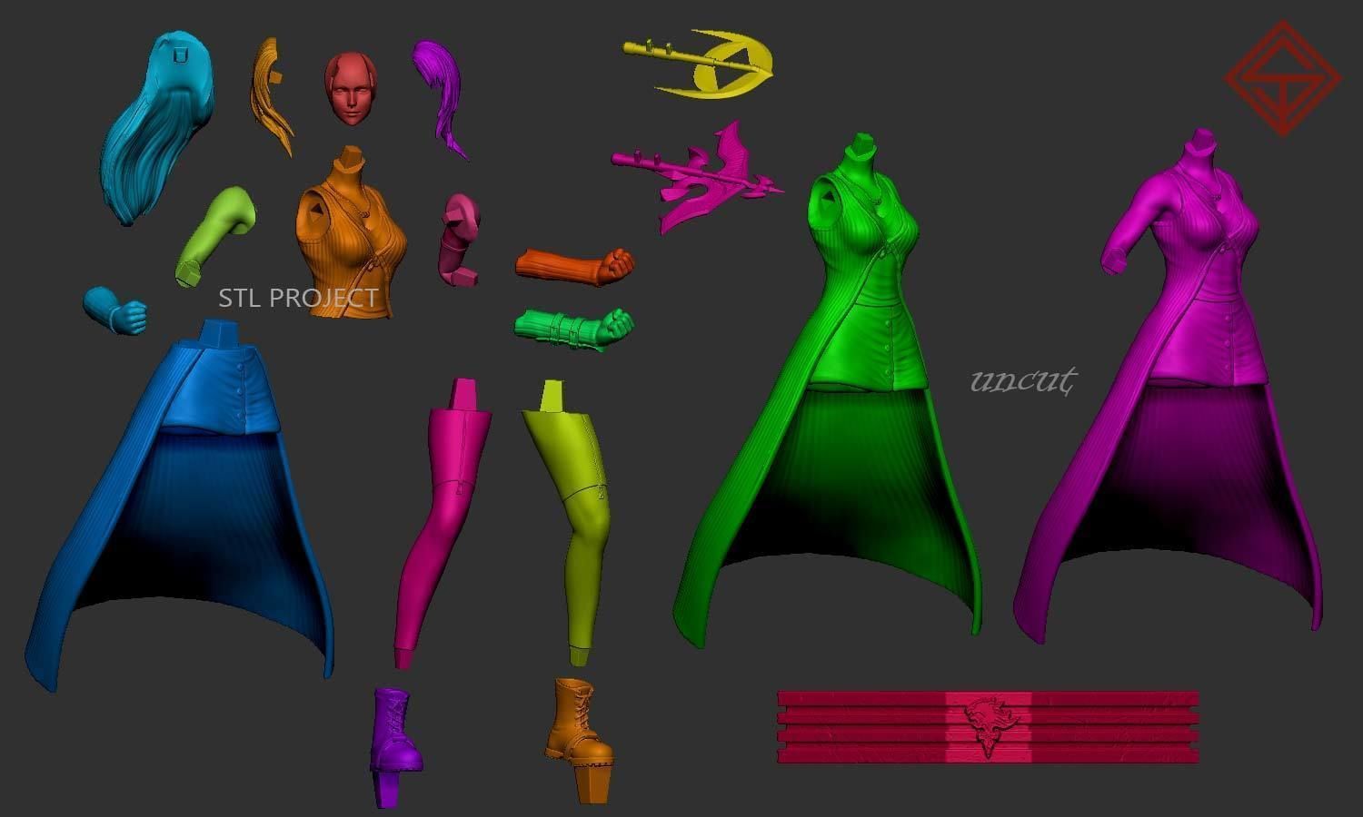 Rinoa 3D print model_5