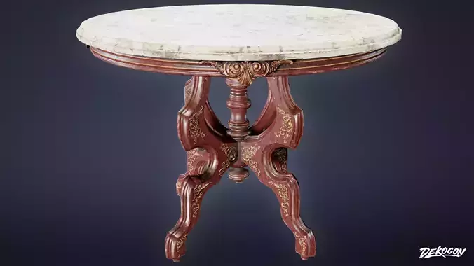 ATTIC - Table Marble 01 - LOW POLY