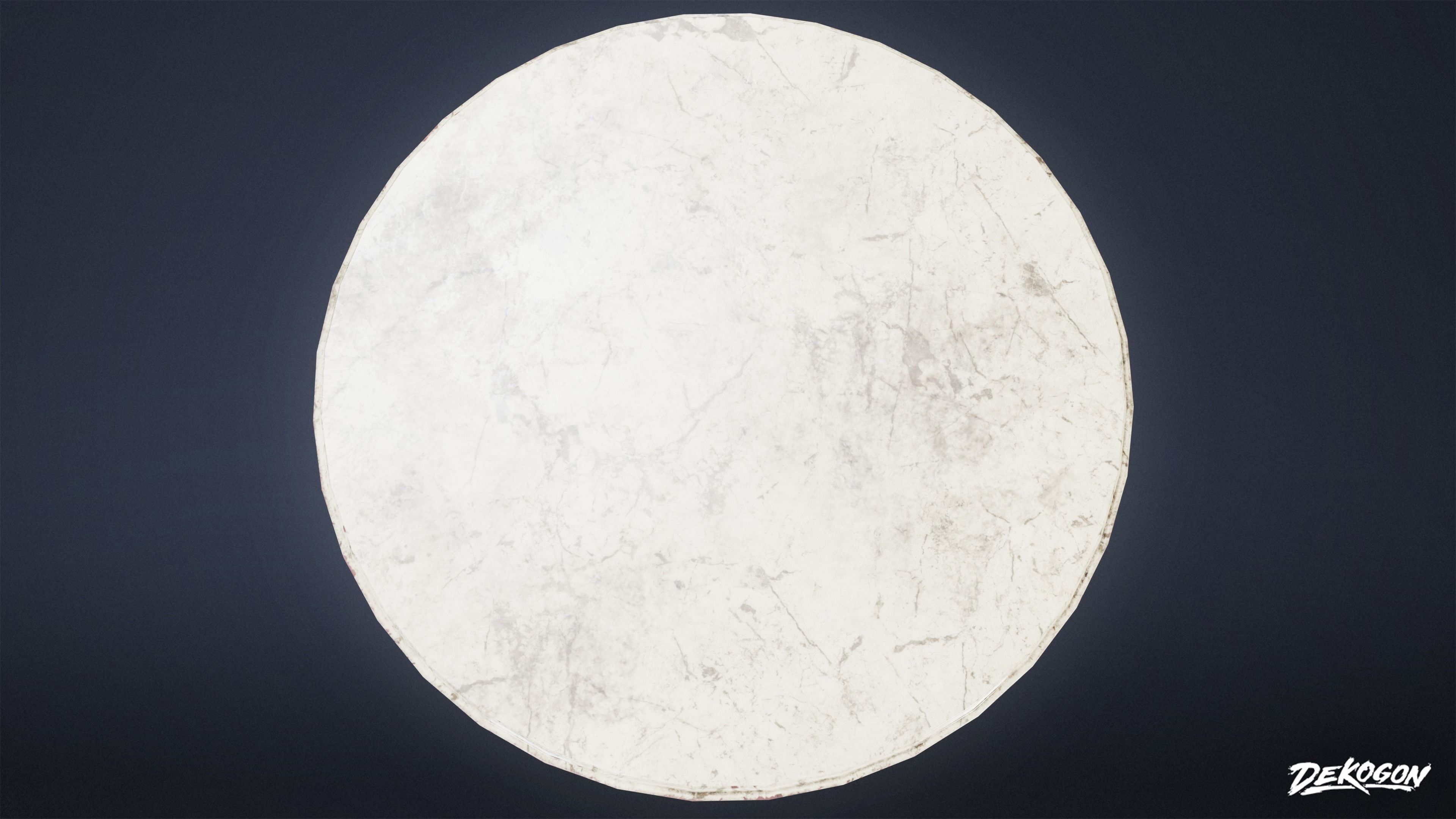 ATTIC - Table Marble 01 - LOW POLY Low-poly 3D model_9