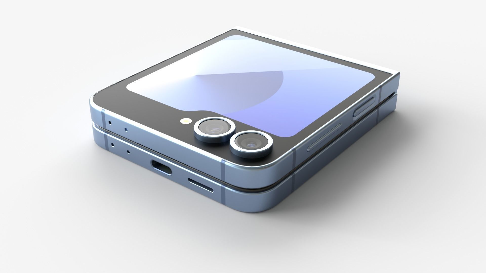 Samsung Galaxy Z Flip 6 blue 3D model_4