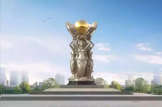 mermaid sculpture  girl  body