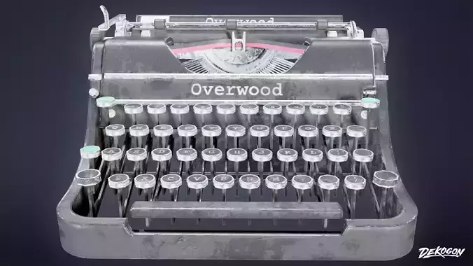 ATTIC - Typewriter 01 - LOW POLY
