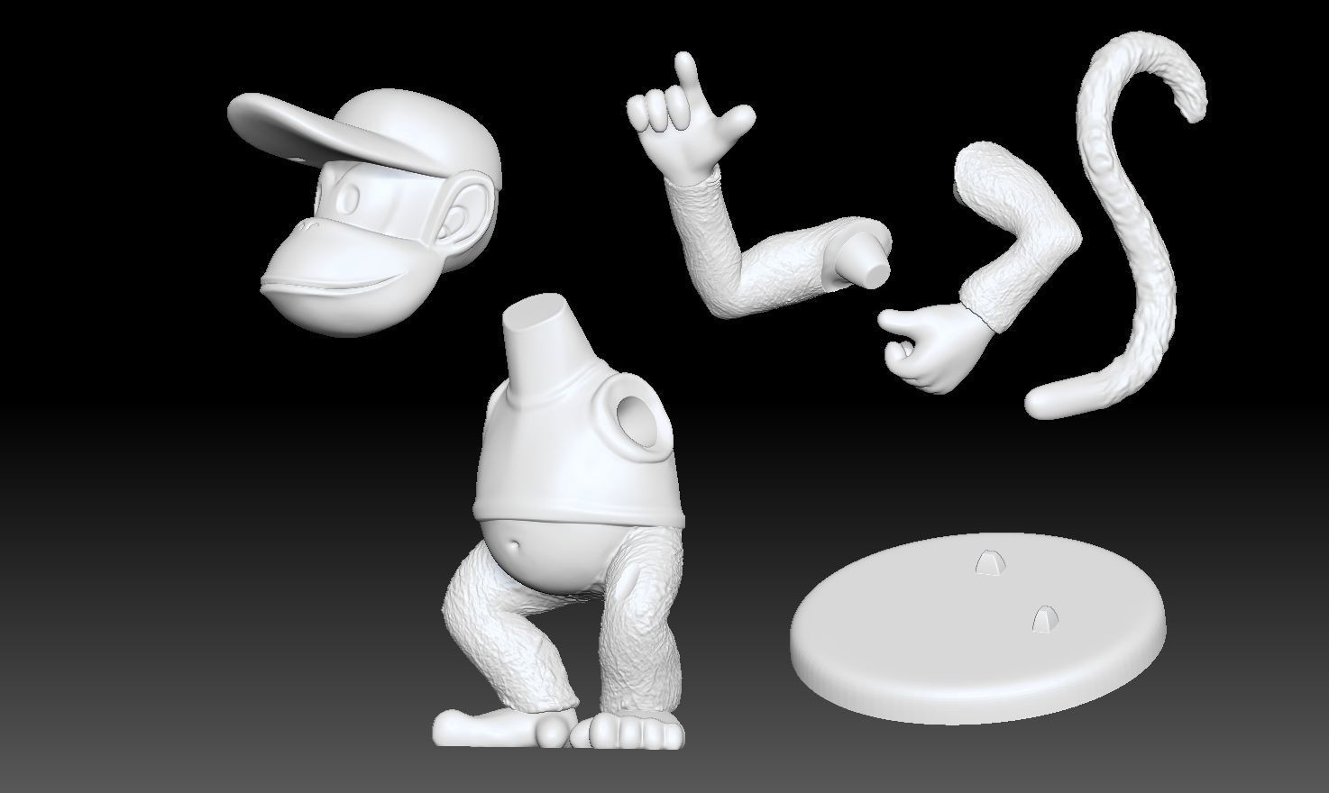 DIDDY KONG 3D print model_1