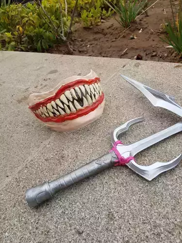 MILEENA MORTAL KOMBAT ARMAS Y MASCARA 3D print model