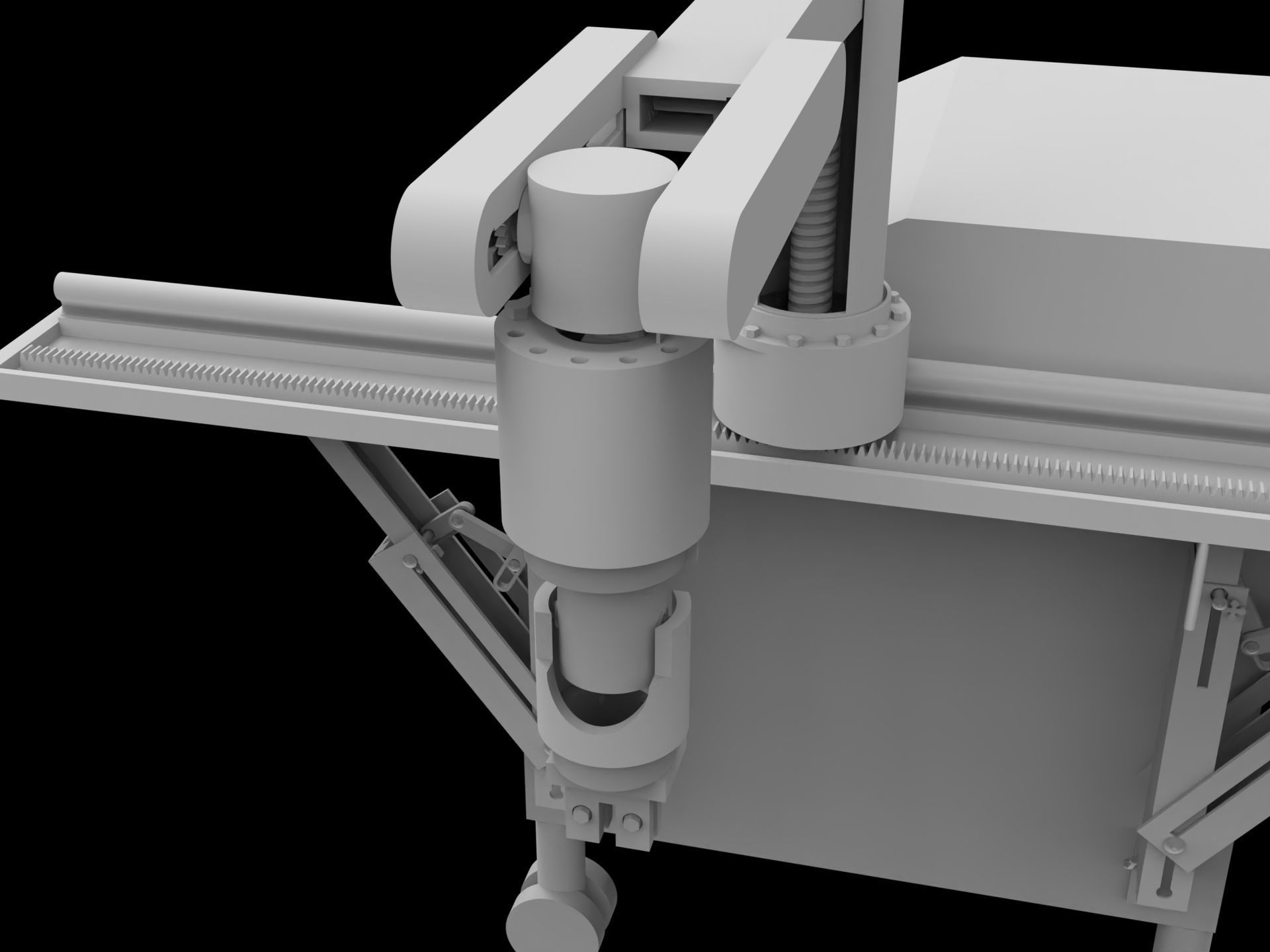 Mechanical gripper 3D model_3