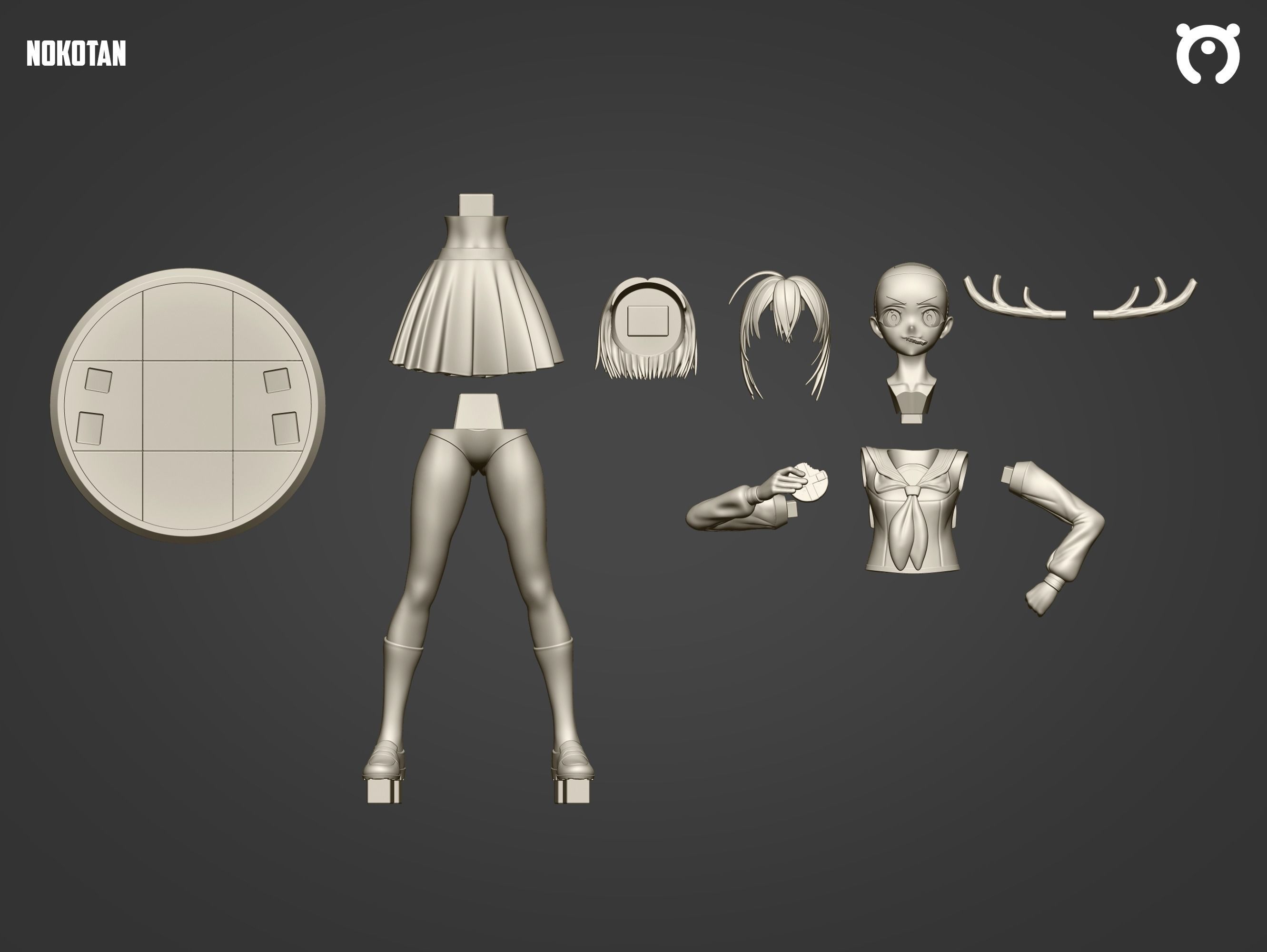 Nokotan - My Deer Friend Nokotan 3D print model_3