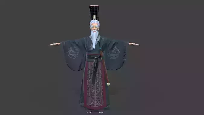 first emperor of qin Low-poly 3D model