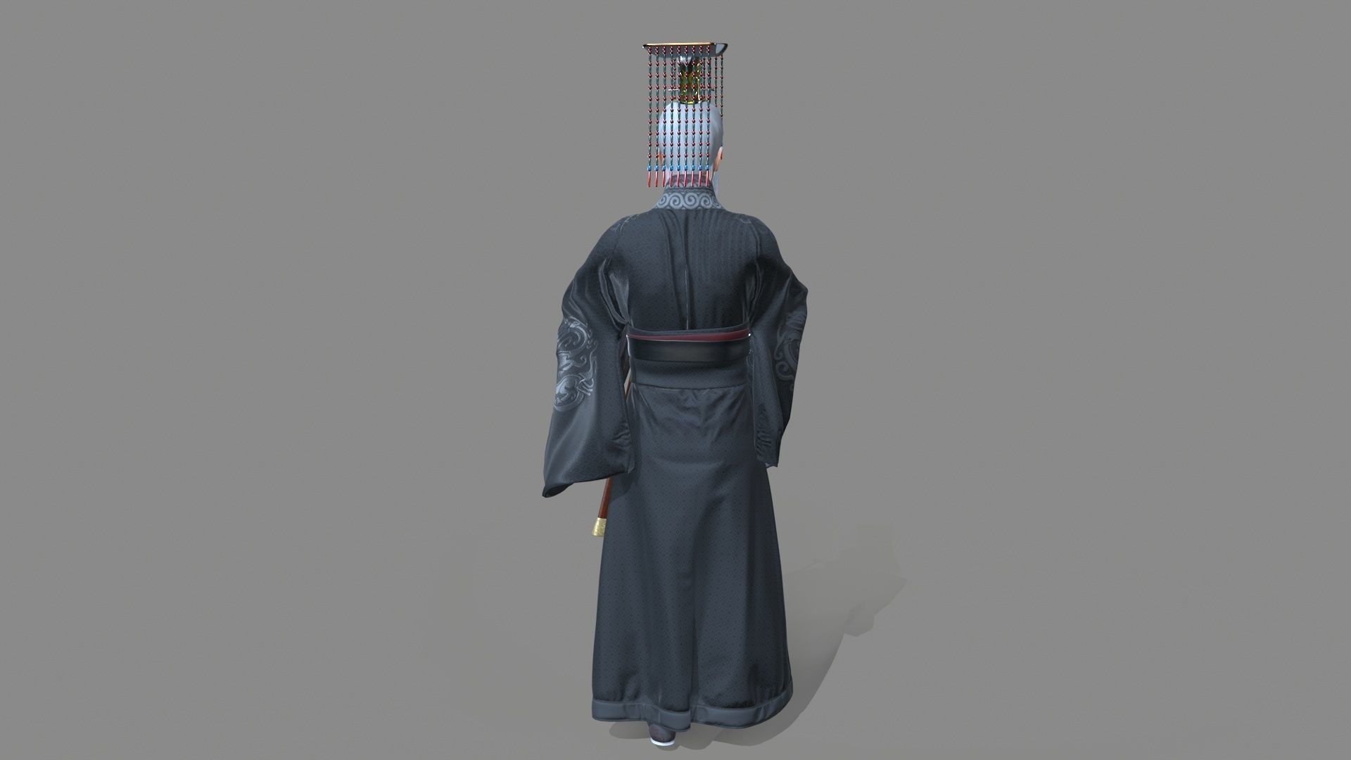 first emperor of qin Low-poly 3D model_8