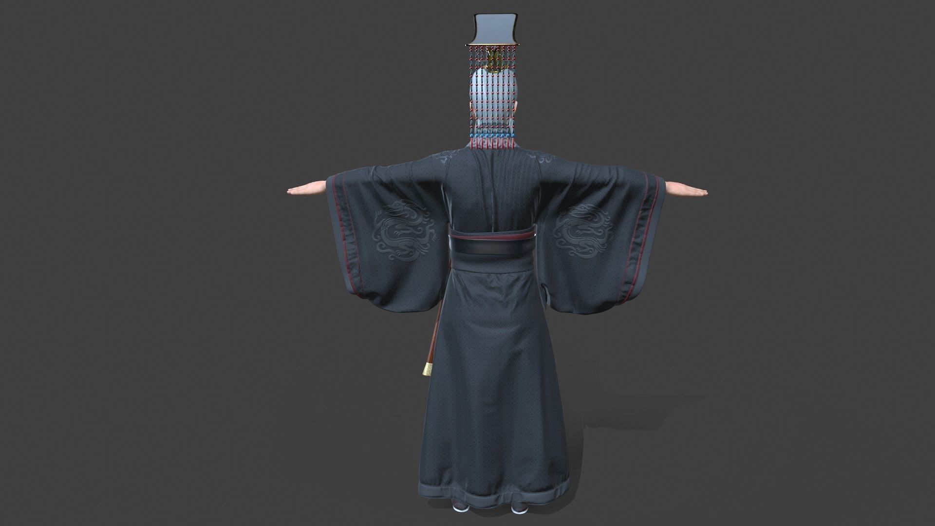 first emperor of qin Low-poly 3D model_2