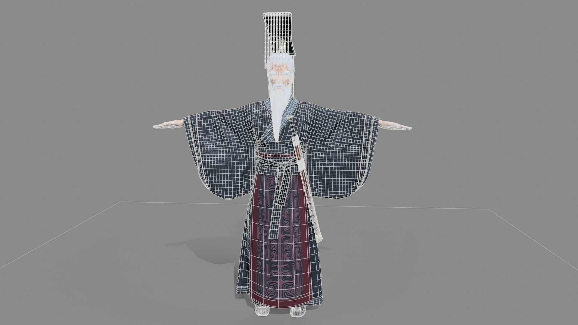 first emperor of qin Low-poly 3D model_12