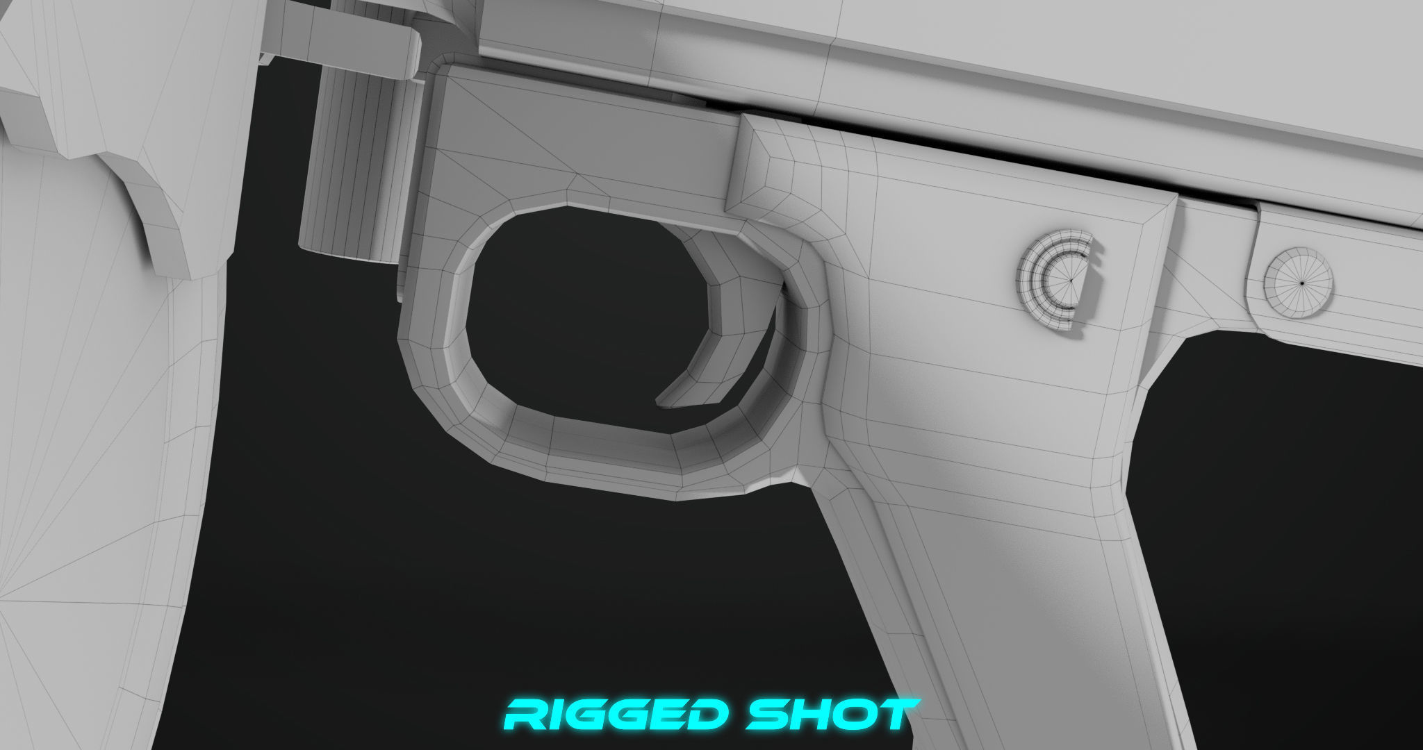 Machine Gun 08 Silver All PBR Unity UE Textures Low-poly 3D model_43