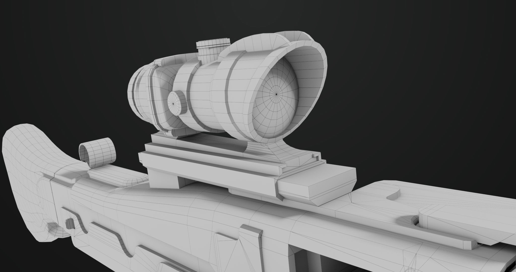 Machine Gun 08 Silver All PBR Unity UE Textures Low-poly 3D model_48