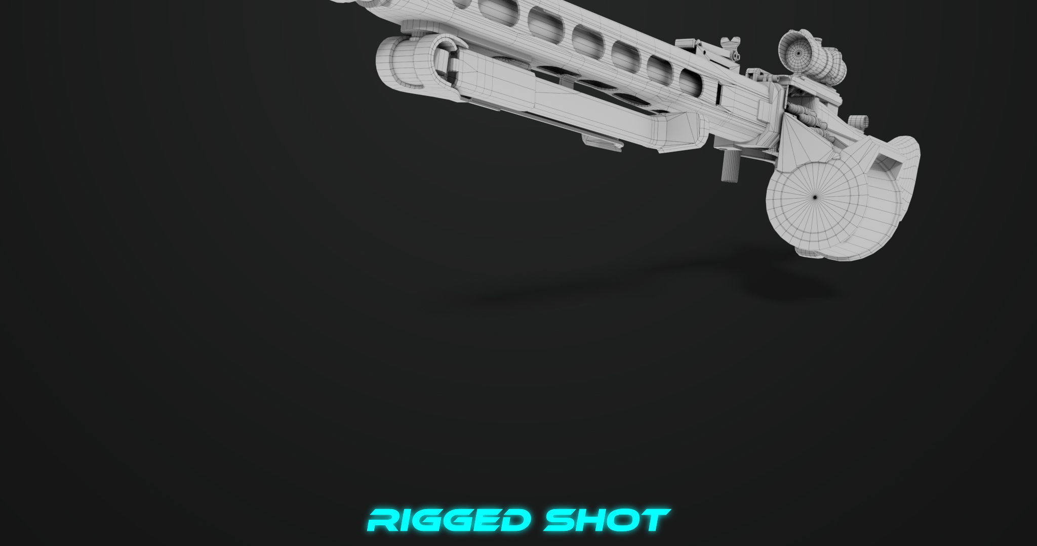 Machine Gun 08 Silver All PBR Unity UE Textures Low-poly 3D model_40