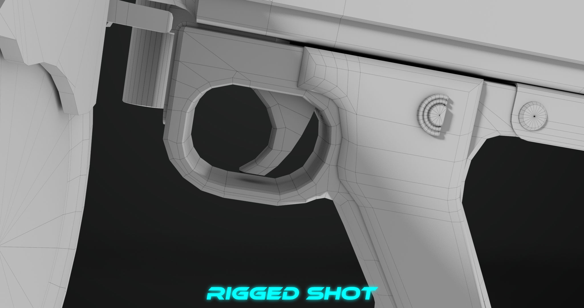 Machine Gun 08 Silver All PBR Unity UE Textures Low-poly 3D model_42