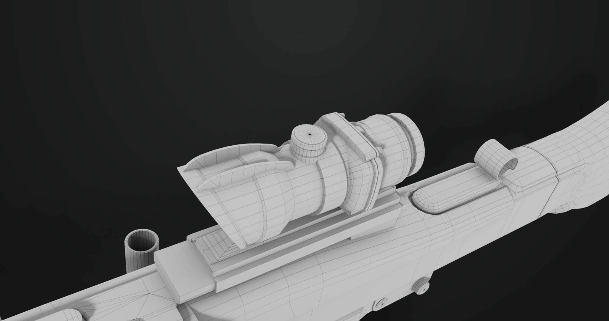 Machine Gun 08 Silver All PBR Unity UE Textures Low-poly 3D model_50