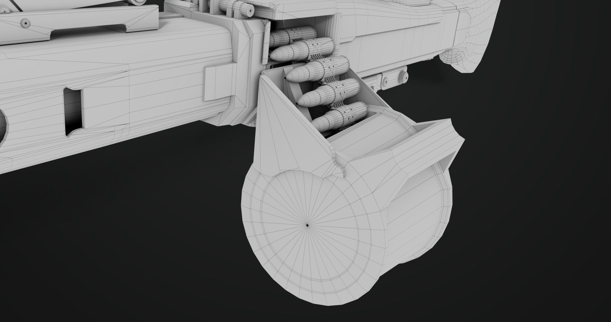 Machine Gun 08 Silver All PBR Unity UE Textures Low-poly 3D model_59