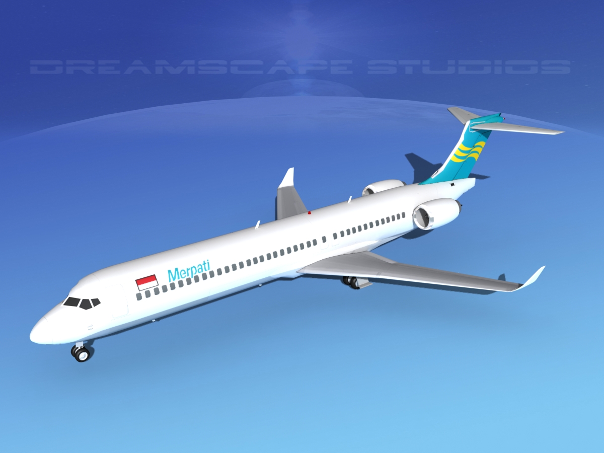 Comac ARJ21-900 Merpati Nusantara  3D model_11