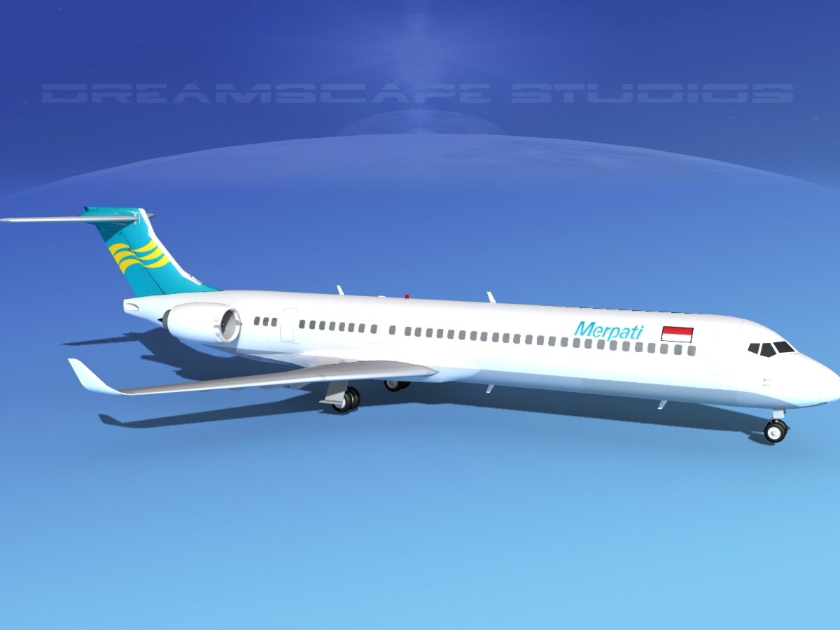 Comac ARJ21-900 Merpati Nusantara  3D model_3