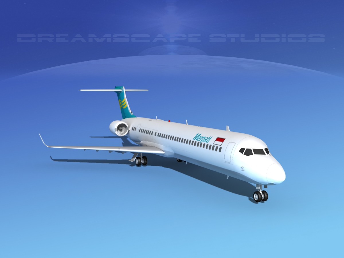 Comac ARJ21-900 Merpati Nusantara  3D model_2