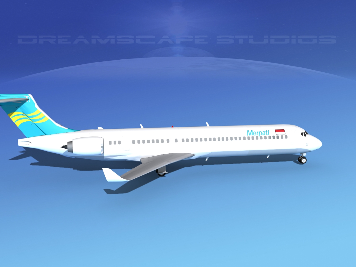 Comac ARJ21-900 Merpati Nusantara  3D model_4