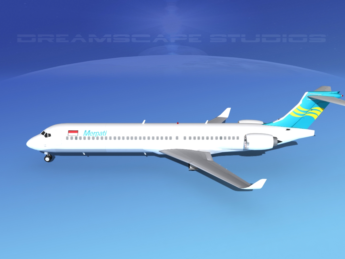 Comac ARJ21-900 Merpati Nusantara  3D model_9