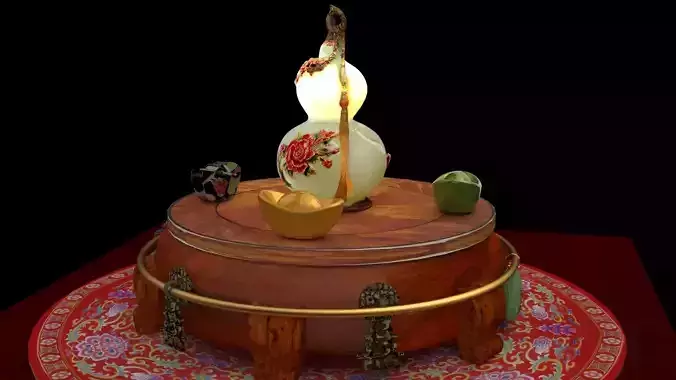  Chinese jade gourd  3D model