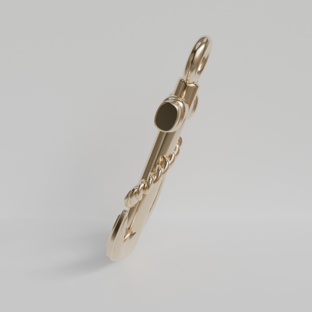 anchor with bow 3D print model_5