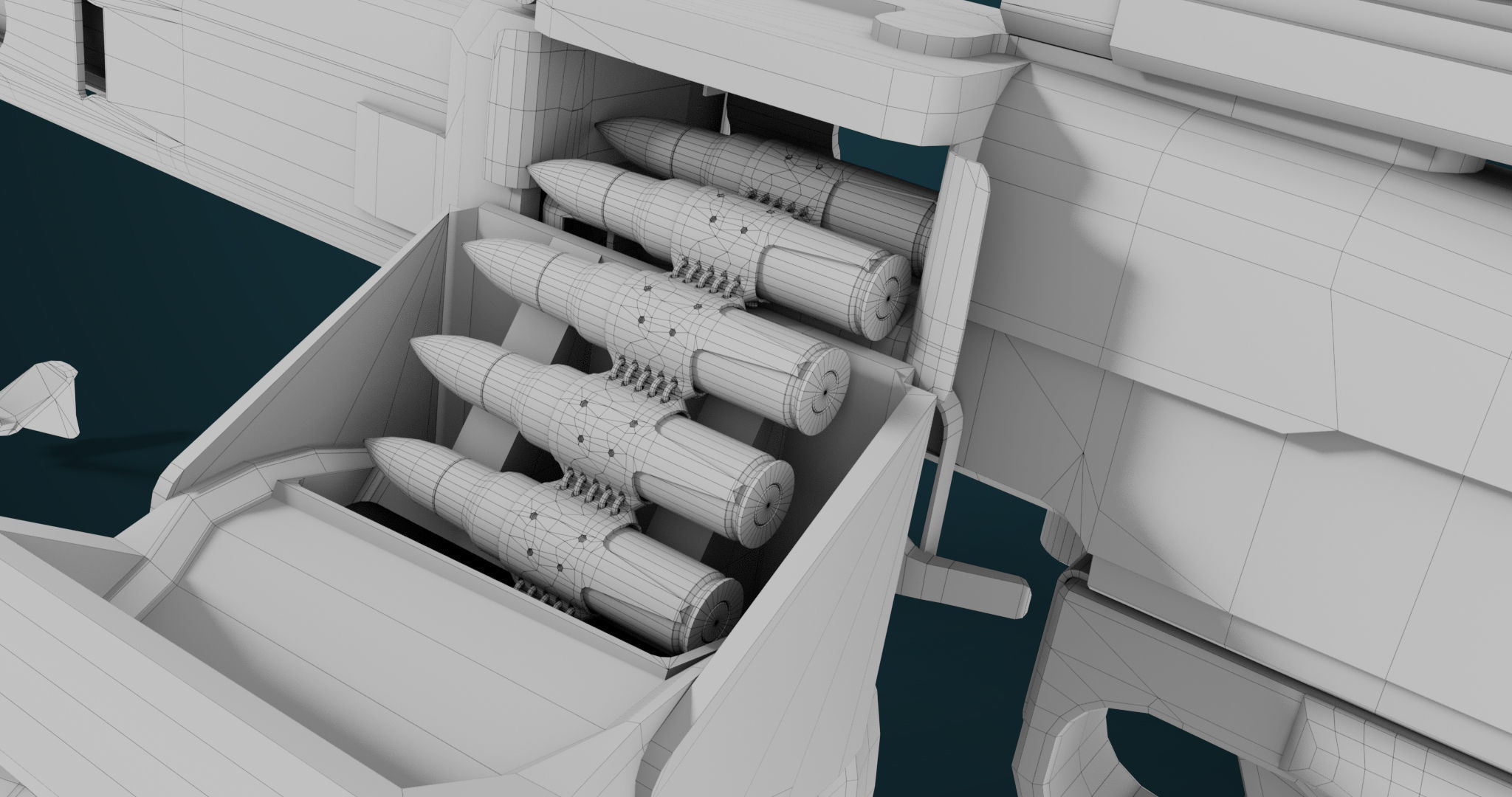 Machine Gun 08 Black All PBR Unity UE Textures Low-poly 3D model_58