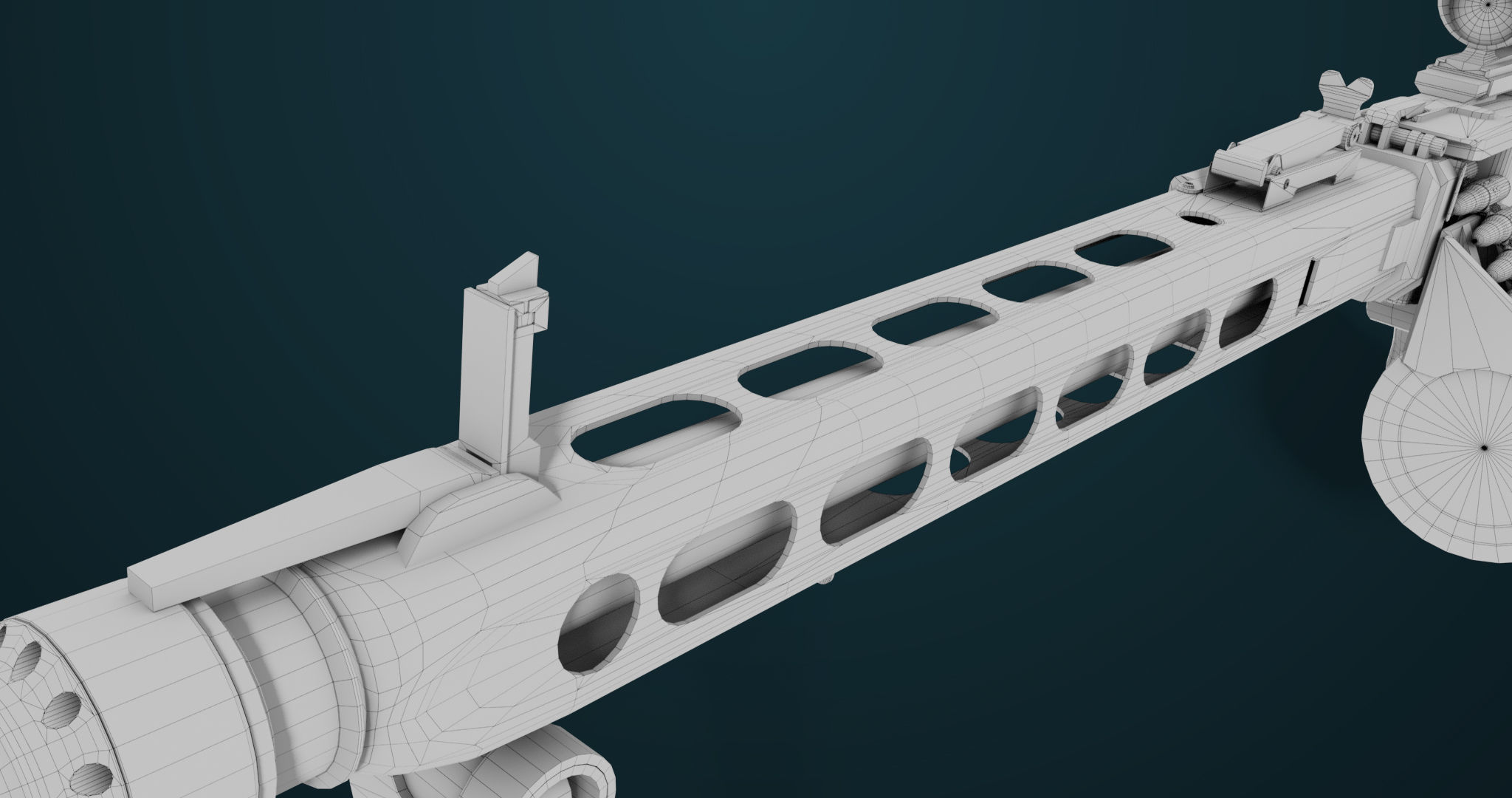 Machine Gun 08 Black All PBR Unity UE Textures Low-poly 3D model_56