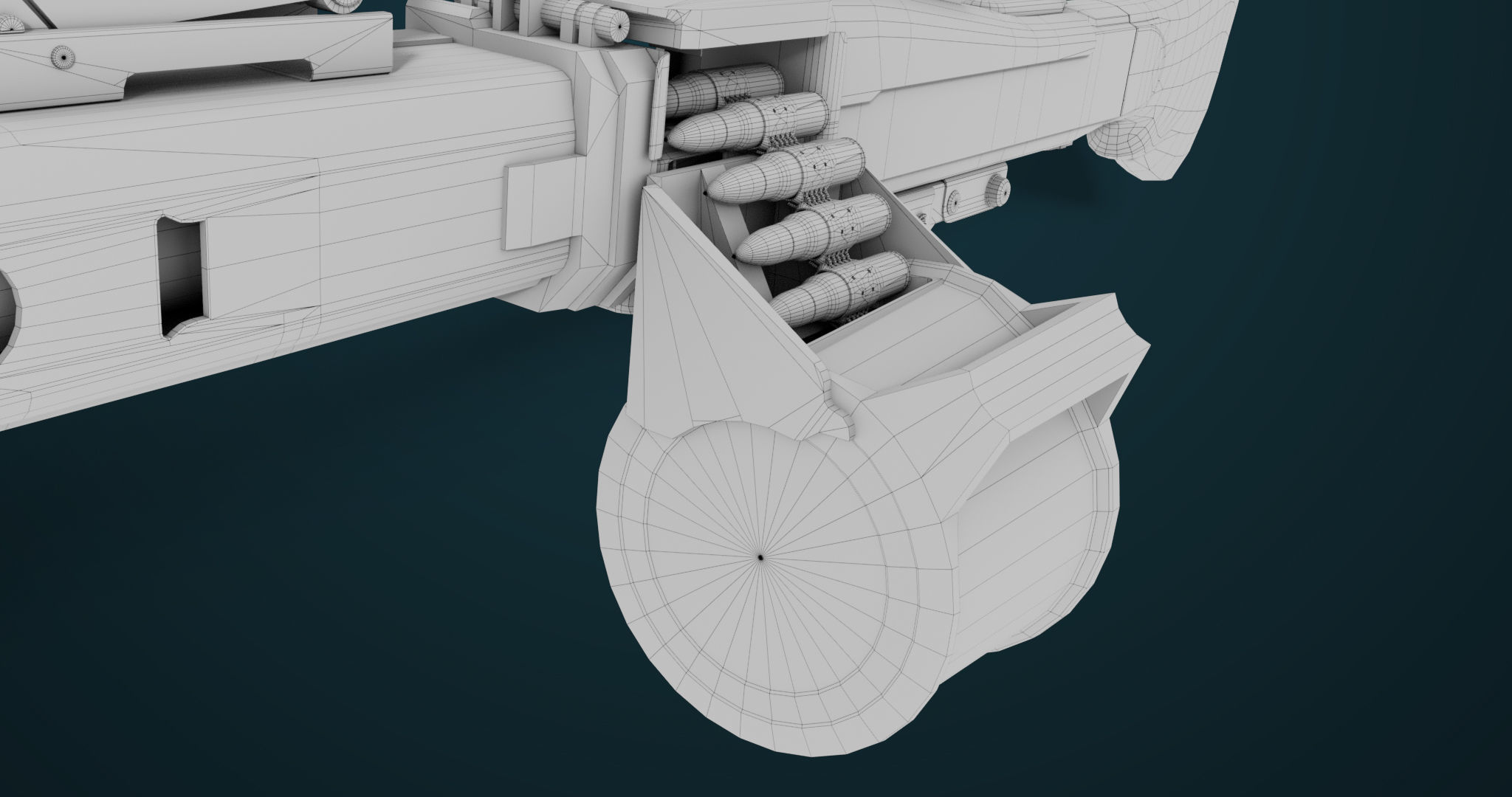 Machine Gun 08 Black All PBR Unity UE Textures Low-poly 3D model_59