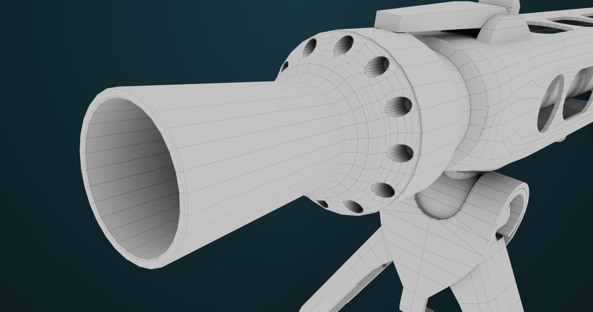 Machine Gun 08 Black All PBR Unity UE Textures Low-poly 3D model_60