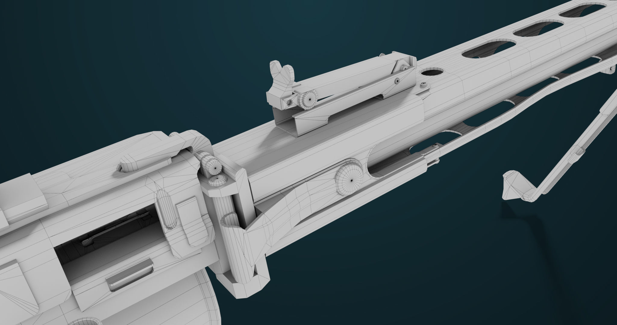 Machine Gun 08 Black All PBR Unity UE Textures Low-poly 3D model_55