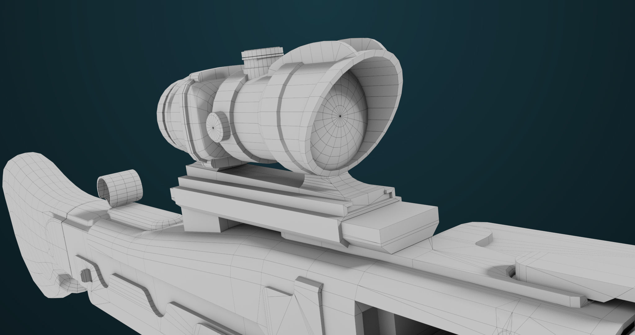 Machine Gun 08 Black All PBR Unity UE Textures Low-poly 3D model_48