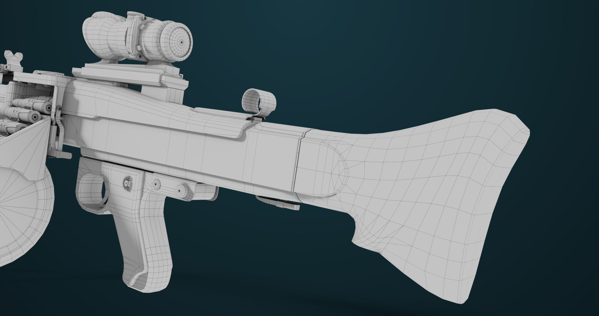 Machine Gun 08 Black All PBR Unity UE Textures Low-poly 3D model_54