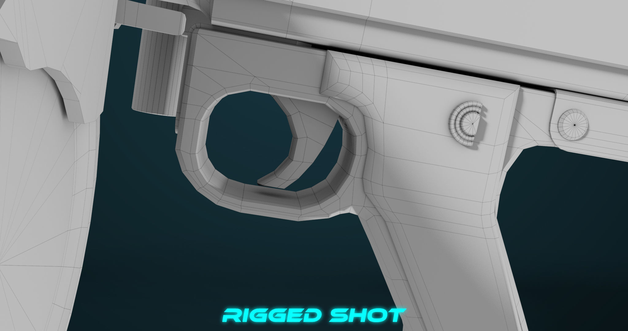 Machine Gun 08 Black All PBR Unity UE Textures Low-poly 3D model_42