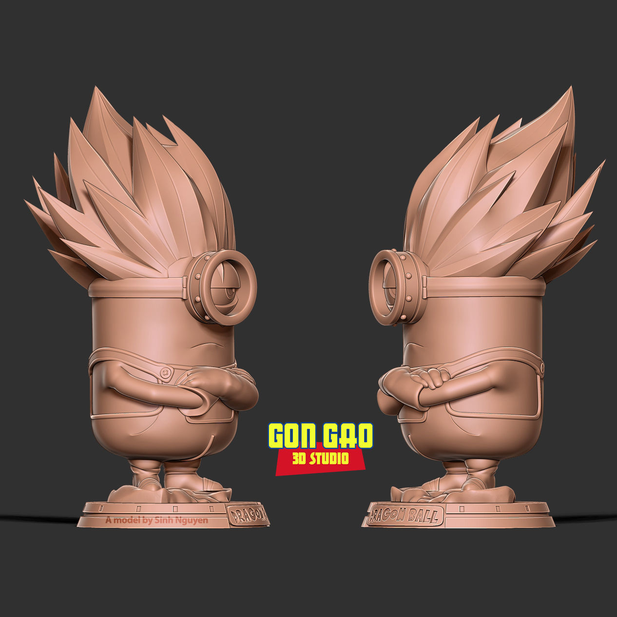 Vegeta Minion 3D print model_3