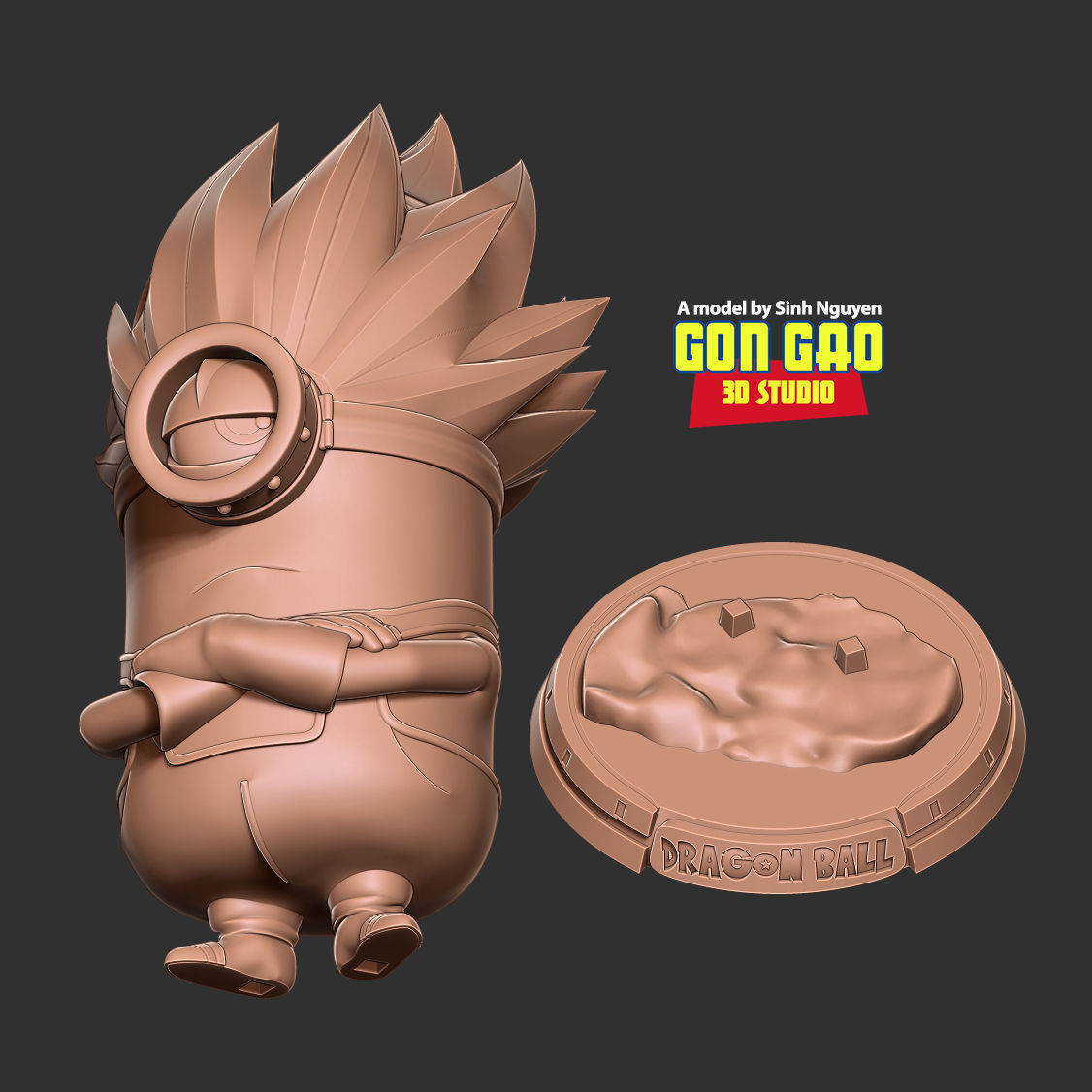 Vegeta Minion 3D print model_2