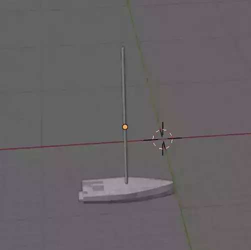 sail yacht low poly