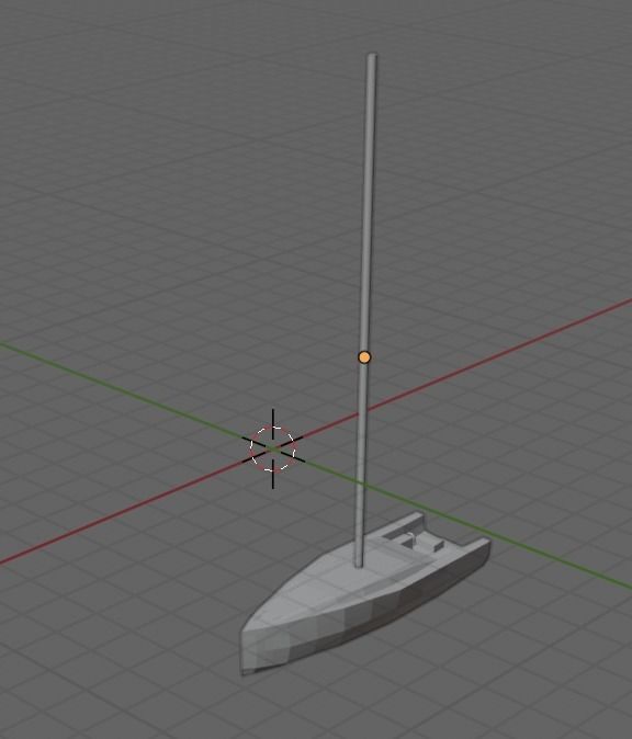 sail yacht low poly Low-poly 3D model_4