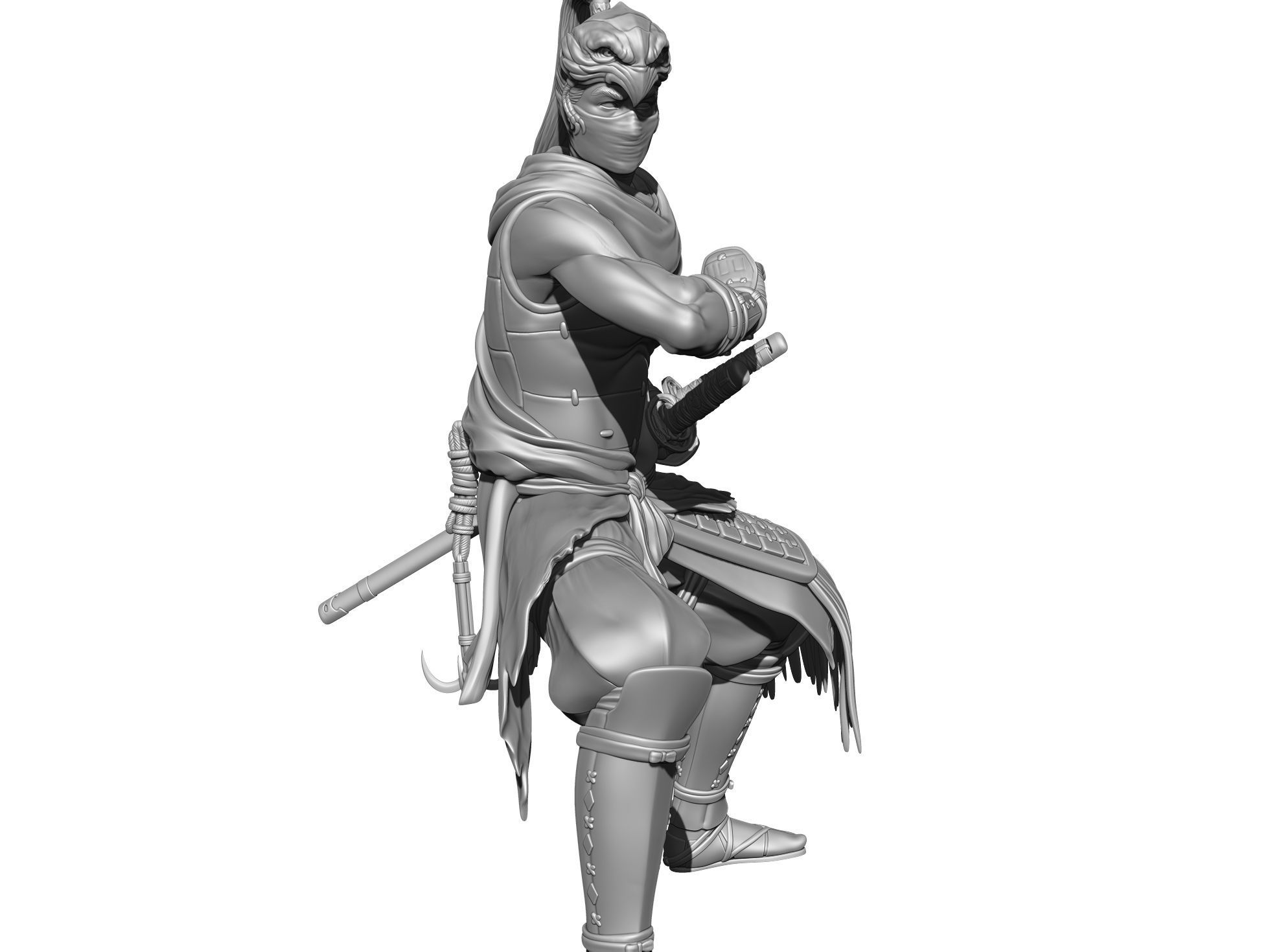 Yasusuke Sawamura Rise of the Ronin 2 stand options 3D print model_25