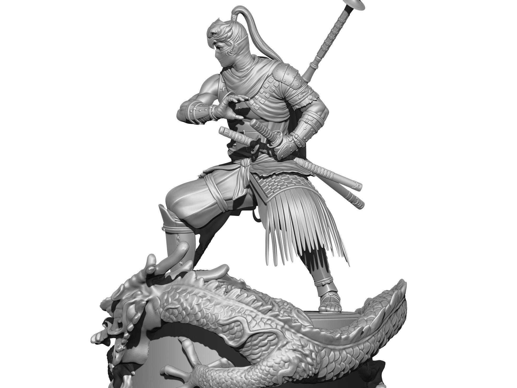 Yasusuke Sawamura Rise of the Ronin 2 stand options 3D print model_9