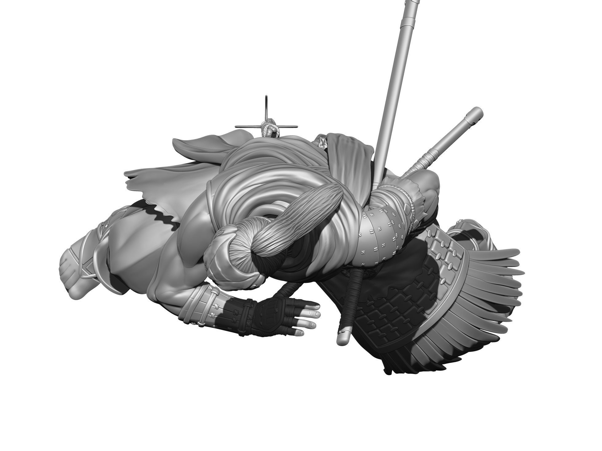 Yasusuke Sawamura Rise of the Ronin 2 stand options 3D print model_4