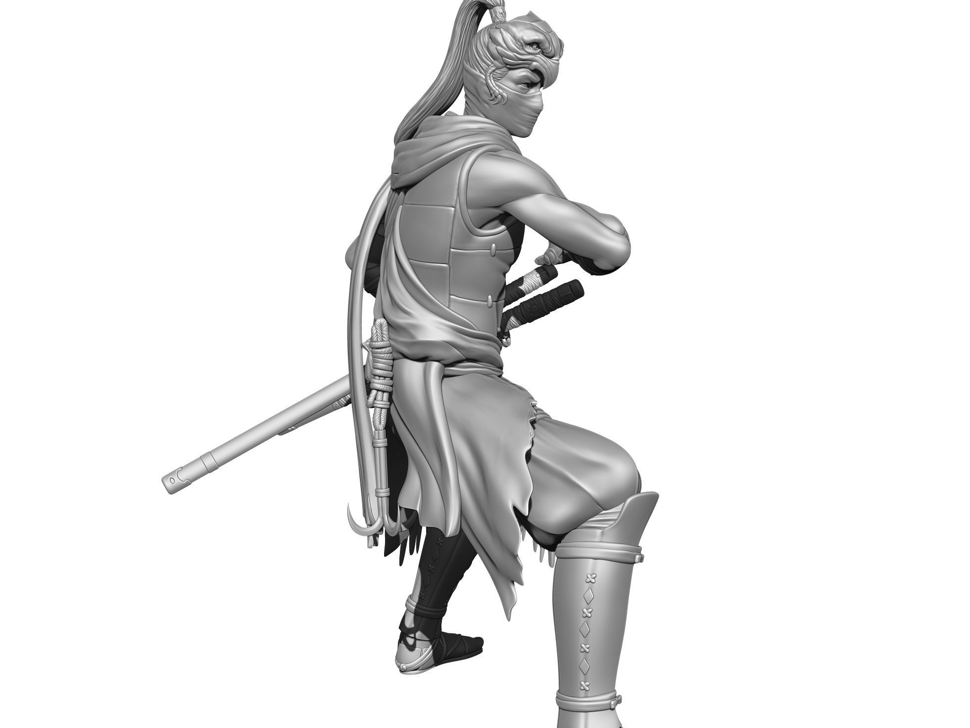 Yasusuke Sawamura Rise of the Ronin 2 stand options 3D print model_24